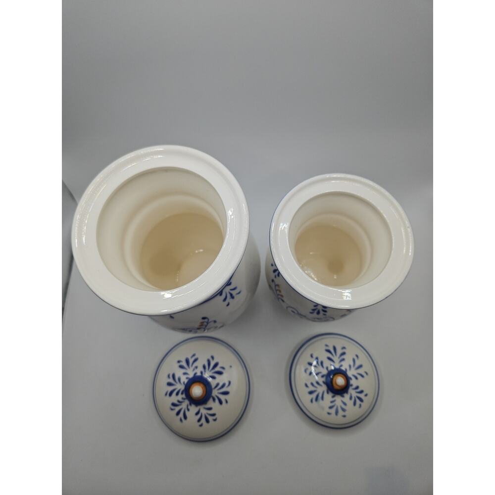 Vintage Royal Sealy Heritage Tea And Coffee Canister Set Of 2 Large Medium - Picture 3 of 11